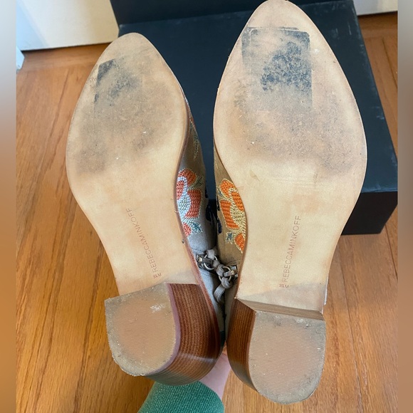 Rebecca Minkhoff Embroidered Suede Booties - Picture 6 of 6